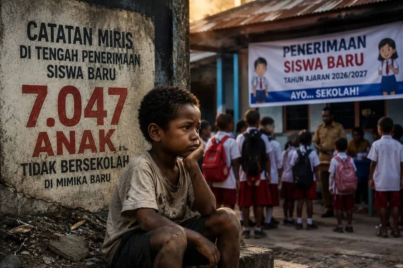 Ilustrasi berita Mimika: Catatan Miris di Tengah Penerimaan Siswa Baru, Tercatat 7.047 Anak di Distrik Mimika Baru Berstatus Putus Sekolah
