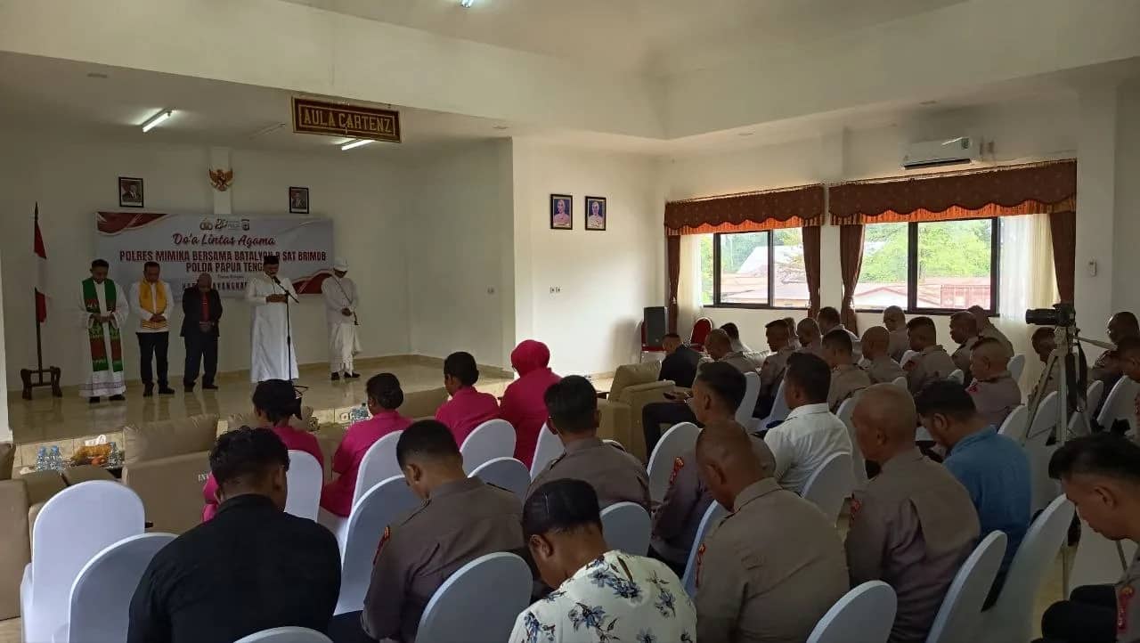 Ilustrasi berita Mimika: Jelang HUT Bhayangkara ke-80, Polres Mimika Gelar Doa Lintas Agama Perkuat Persatuan dan Jaga Kondusivitas Daerah