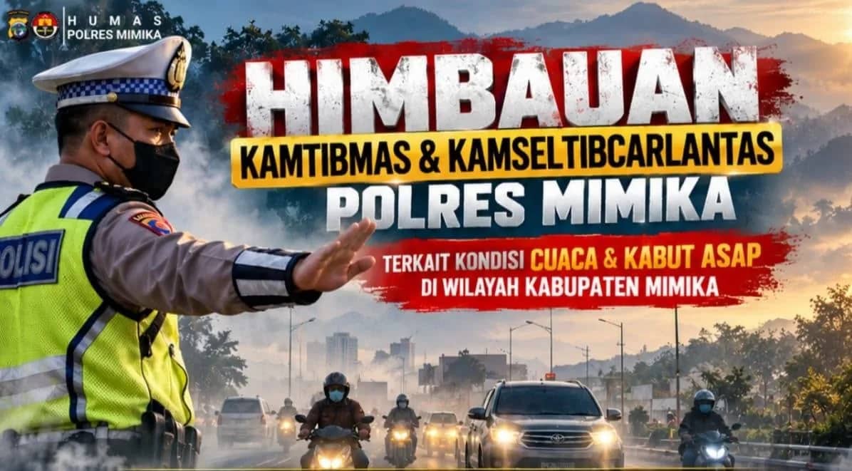 Ilustrasi berita Mimika: Polres Mimika Imbau Warga Waspada Kabut Asap, Utamakan Kesehatan dan Keselamatan Berkendara