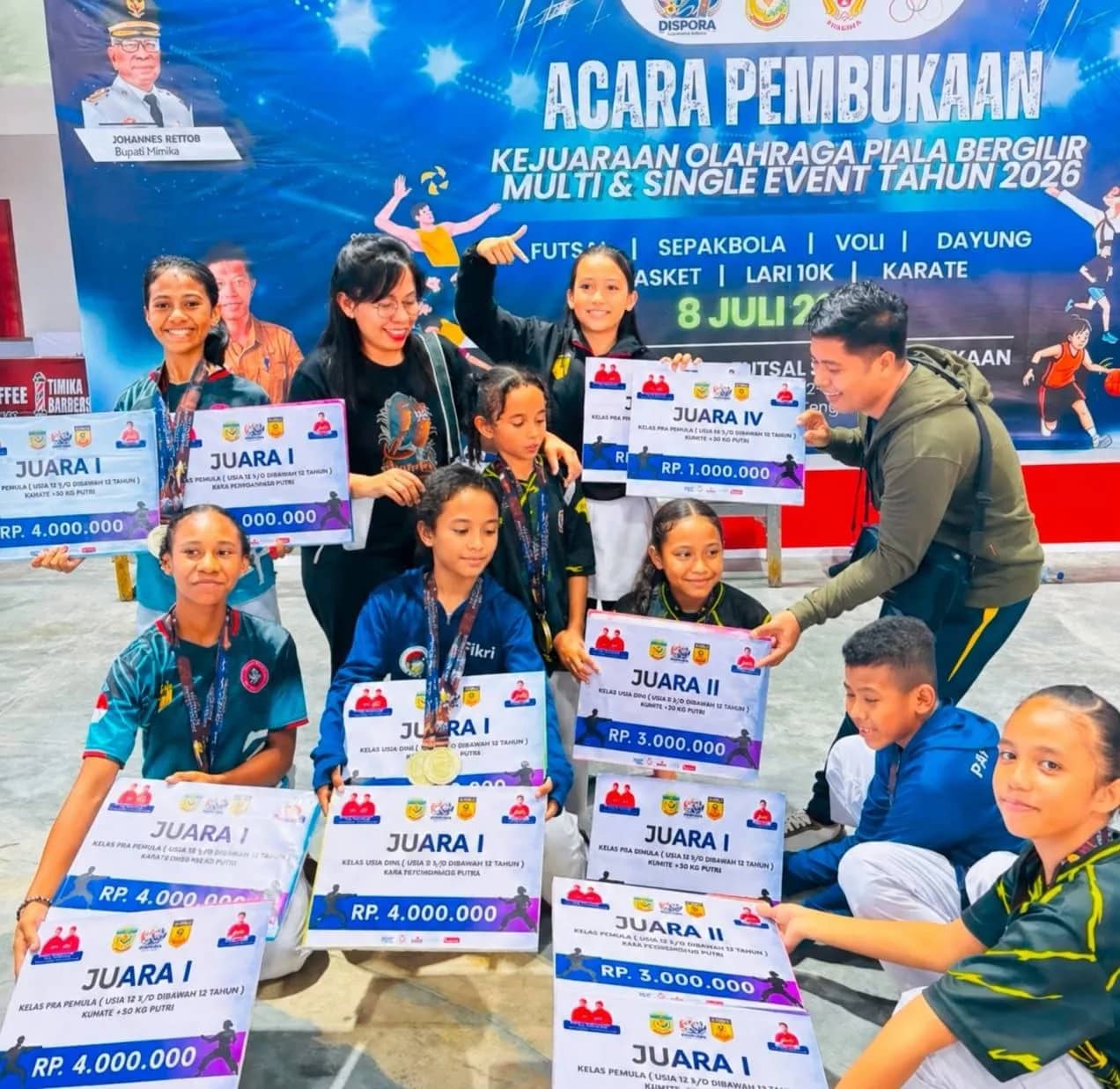 Ilustrasi berita Mimika: Panen Juara di Kejuaraan Dispora Mimika 2026! Ekskul Karate Harumkan Nama SD Inpres Sempan Barat Timika