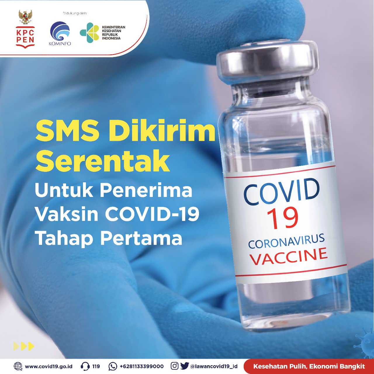 Ilustrasi berita Kesehatan: SMS Vaksinasi Covid-19 Dikirimkan Ke Kelompok Prioritas