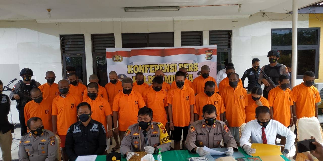 Ilustrasi berita Mimika: Astaga !!! Polres Mimika Tangkap 20 Pelaku Kriminal, Pencurian Motor Marak, Penadah Juga Ikut Dibekuk