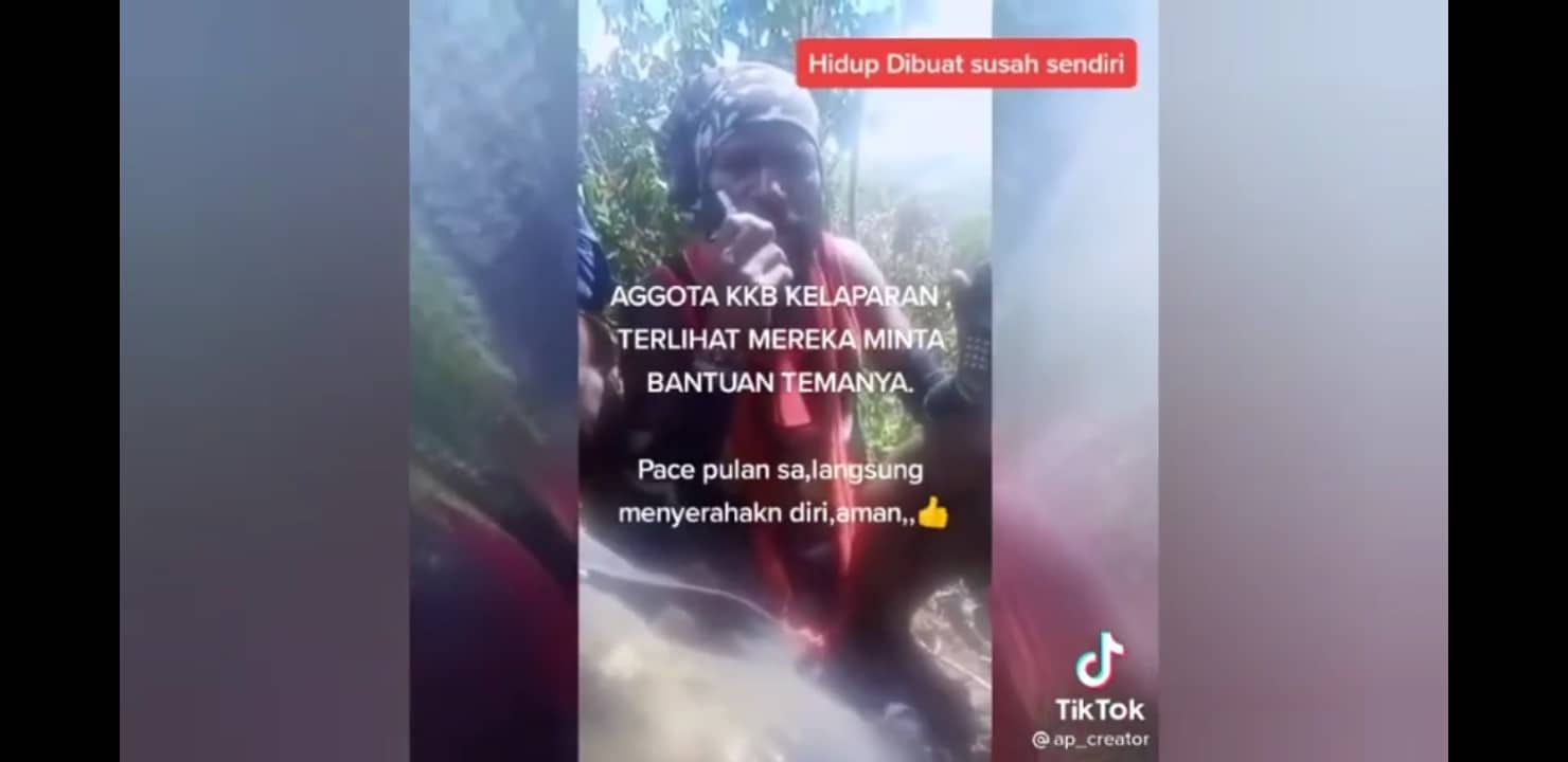 Ilustrasi berita Mimika: Tonton Videonya !!! Anggota KKB Kelaparan di Hutan Timika, Pimpinan KKB Serui Kembali ke Ibu Pertiwi