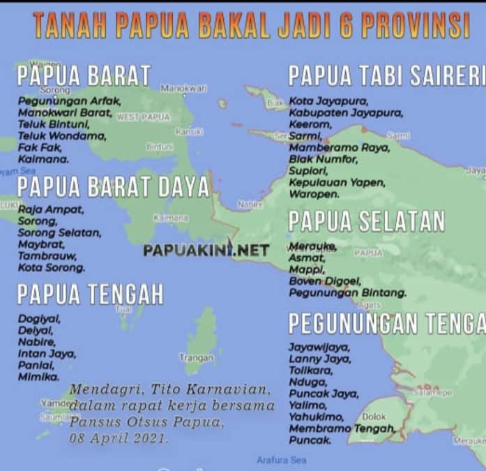 Ilustrasi berita Uncategorized: Harapan Terbentuknya Papua Tengah Terbuka Lebar, Pemerintah Mekarkan Pulau Papua Jadi 6 Provinsi, Tito Akui Masih Alot