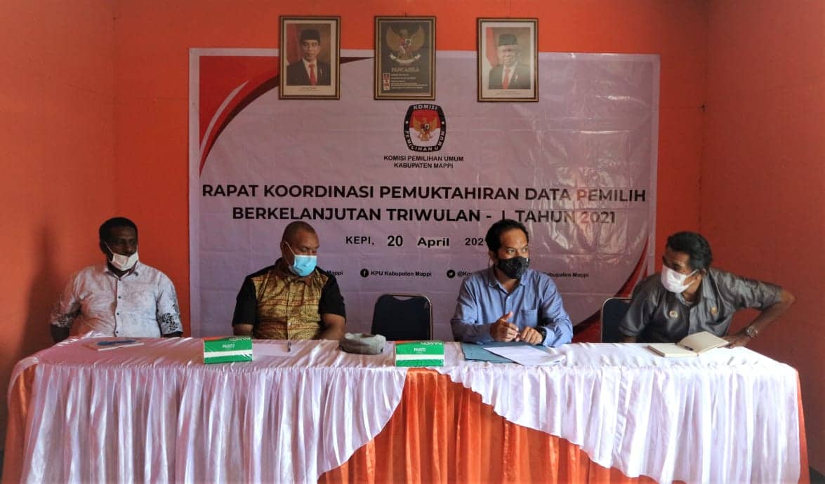 Ilustrasi berita Papua: KPU Mappi Mutakhirkan Daftar Pemilih Berkelanjutan Triwulan Satu, Februari dan Maret 2021