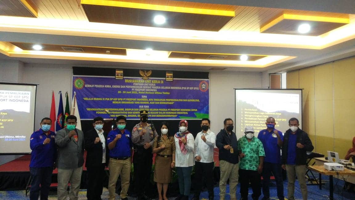 Ilustrasi berita Mimika: Musyawarah Unit Kerja PUK SP KEP SPSI PT Freeport Indonesia Tahun 2021 Resmi Digelar