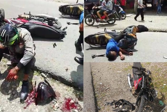 Ilustrasi berita Mimika: Flashnews : Tabrakan Hebat di Jalan Leo Mamiri, 4 Pengendara Terkapar di Aspal, Dua Orang Berlumuran Darah