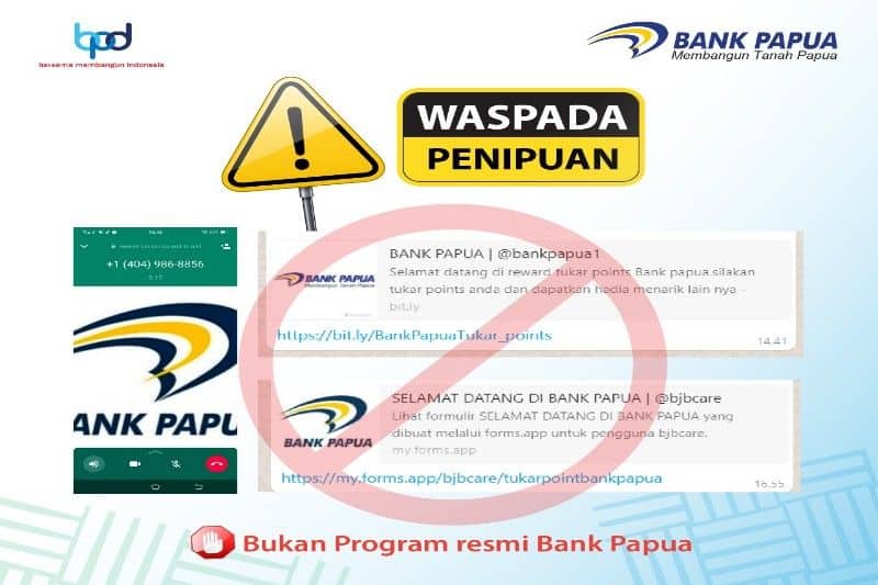 Ilustrasi berita Papua: Bank Papua Imbau Masyarakat Waspada Penipuan Berkedok Tukar Poin