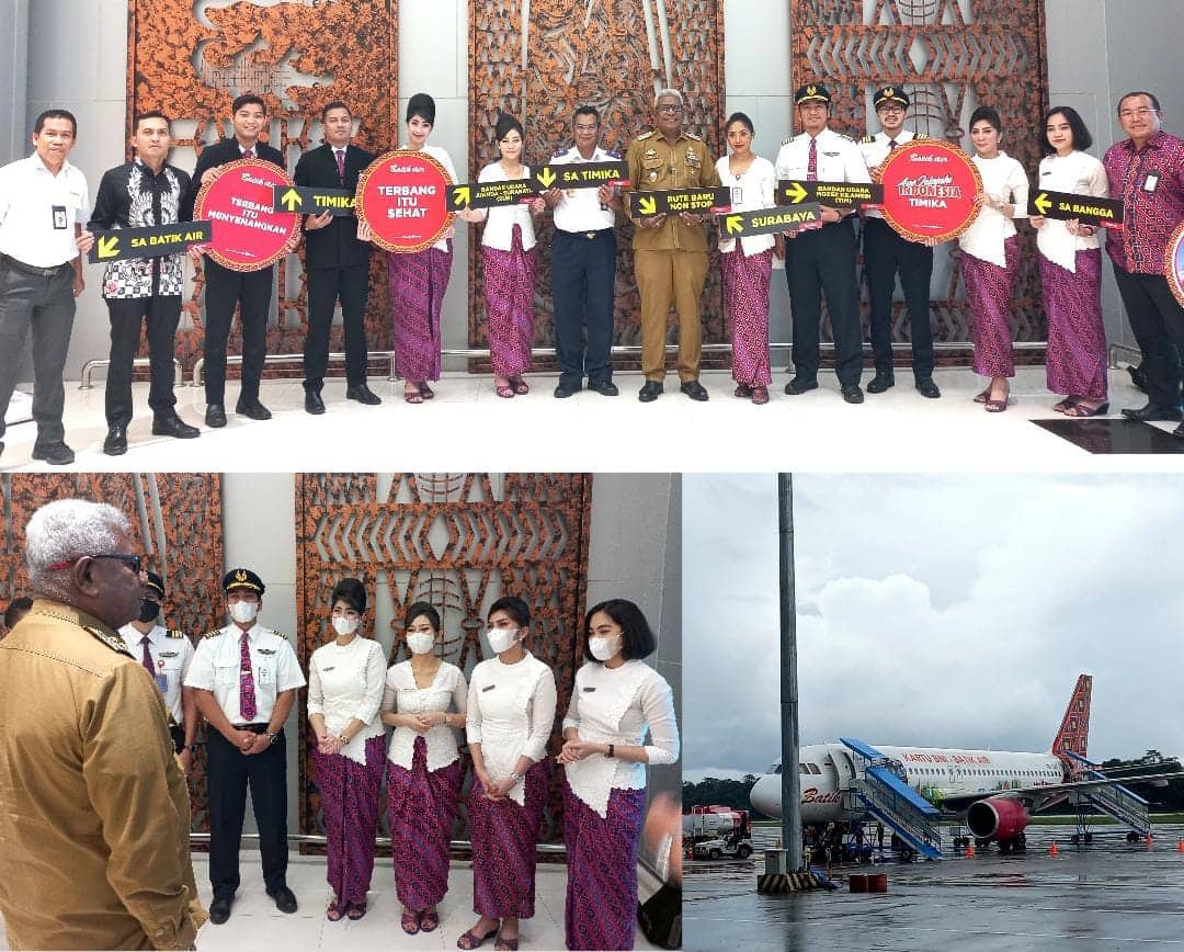Ilustrasi berita Mimika: Resmi Terbang Langsung, Batik Air Layani Timika-Surabaya 4 Kali Seminggu, Wabup John Rettob: Kita Sedang Lobi ke Daerah Lain