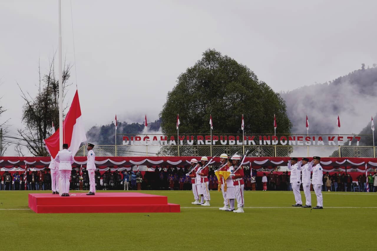 Ilustrasi berita Mimika: Menteri Investasi Pimpin Upacara Bendera Peringati HUT ke-77 RI di Tembagapura, Bersama PTFI Gaungkan Komitmen Percepat Pemulihan Bangsa dari Timur Indonesia