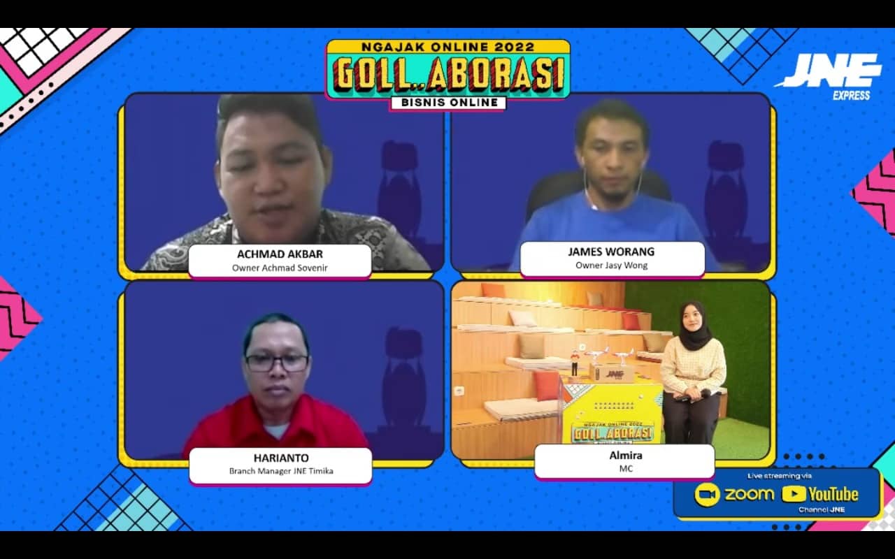 Ilustrasi berita Mimika: Transformasi Bisnis di Era Serba Digital, JNE Dukung UMKM Timika Bangkit Pasca Pandemi, Gelar Webinar Ngajak Online 2022