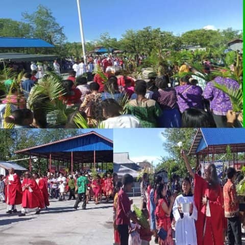 Ilustrasi berita Papua: Yesus Memasuki Kota Yerusalem Dikenang Hari Ini Dengan Perayaan Meriah oleh Umat Katolik di Asmat