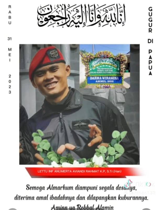 Ilustrasi berita Papua: Hari Ini, Jenazah Letda Aviadi Rahmat Katamsyah Putra Dimakamkan di TMPNU Kalibata Jakarta