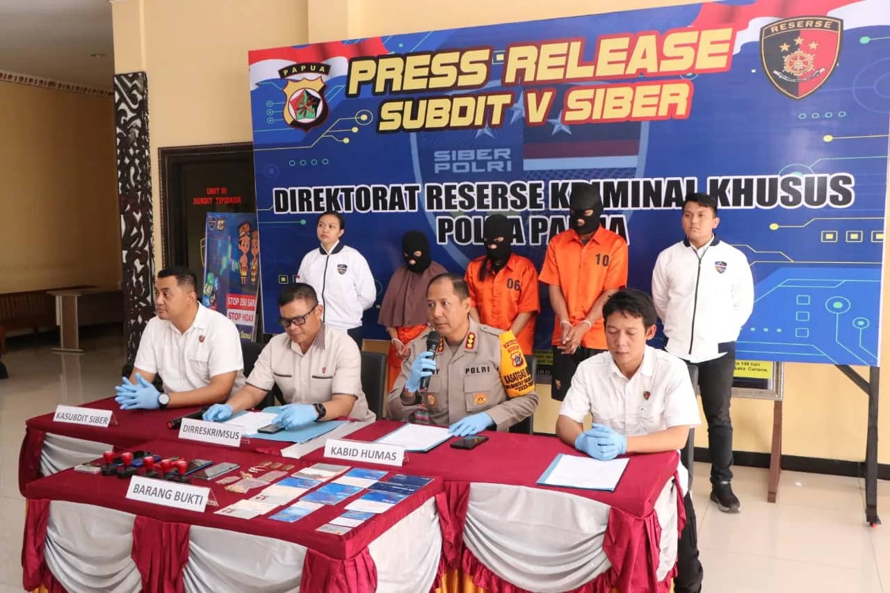 Ilustrasi berita Papua: Tiga Pelaku Kasus Penipuan Berkedok Warisan Rp 50 Miliar Melalui Medsos Ditangkap