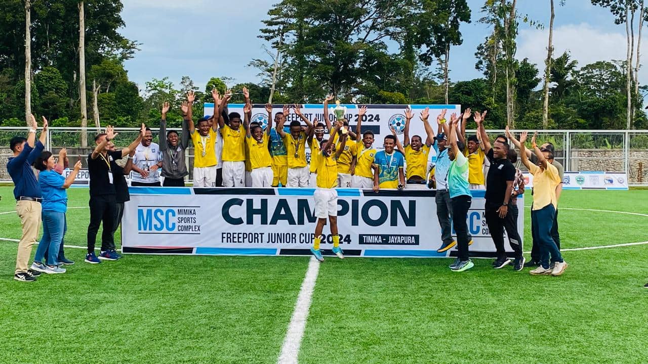 Ilustrasi berita Mimika: PFA Juarai Sepak Bola Freeport Junior Cup 2024, SATP Peringkat Dua, Turnamen Resmi Ditutup