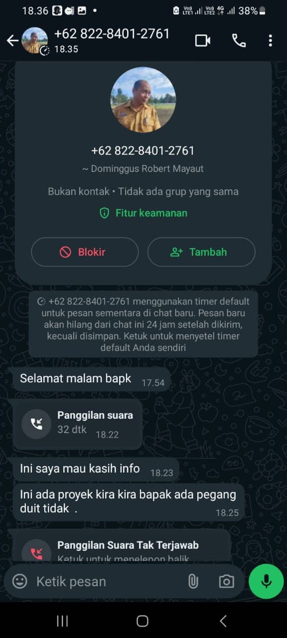 Ilustrasi berita Mimika: Catut Nama Kadis PUPR Kabupaten Mimika, OTK Tawarkan Sejumlah Proyek ke Kontraktor