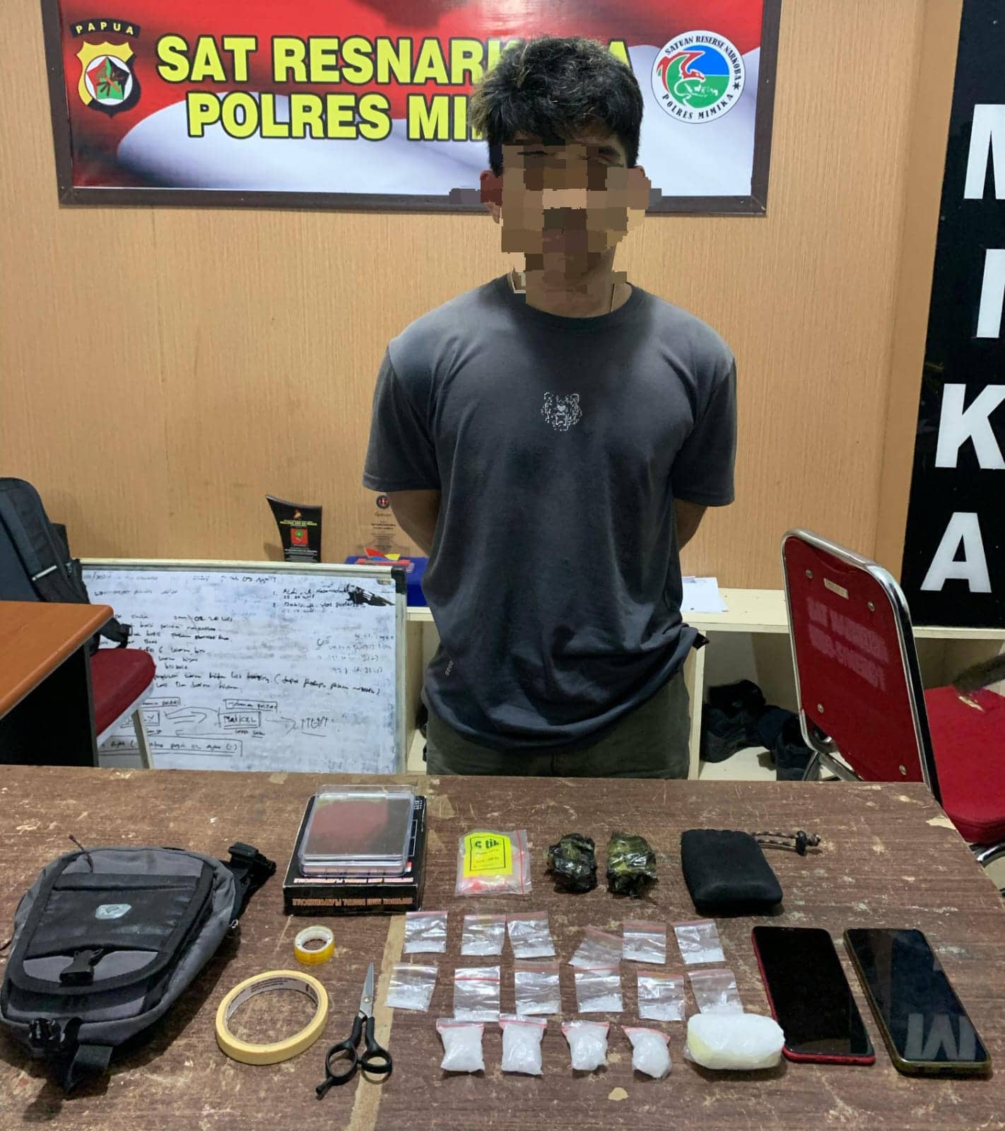 Ilustrasi berita Mimika: Tangkap Pengedar Shabu di Jalan Serui Mekar Timika, Polres Mimika Amankan Barang Bukti Seberat 103,6 Gram
