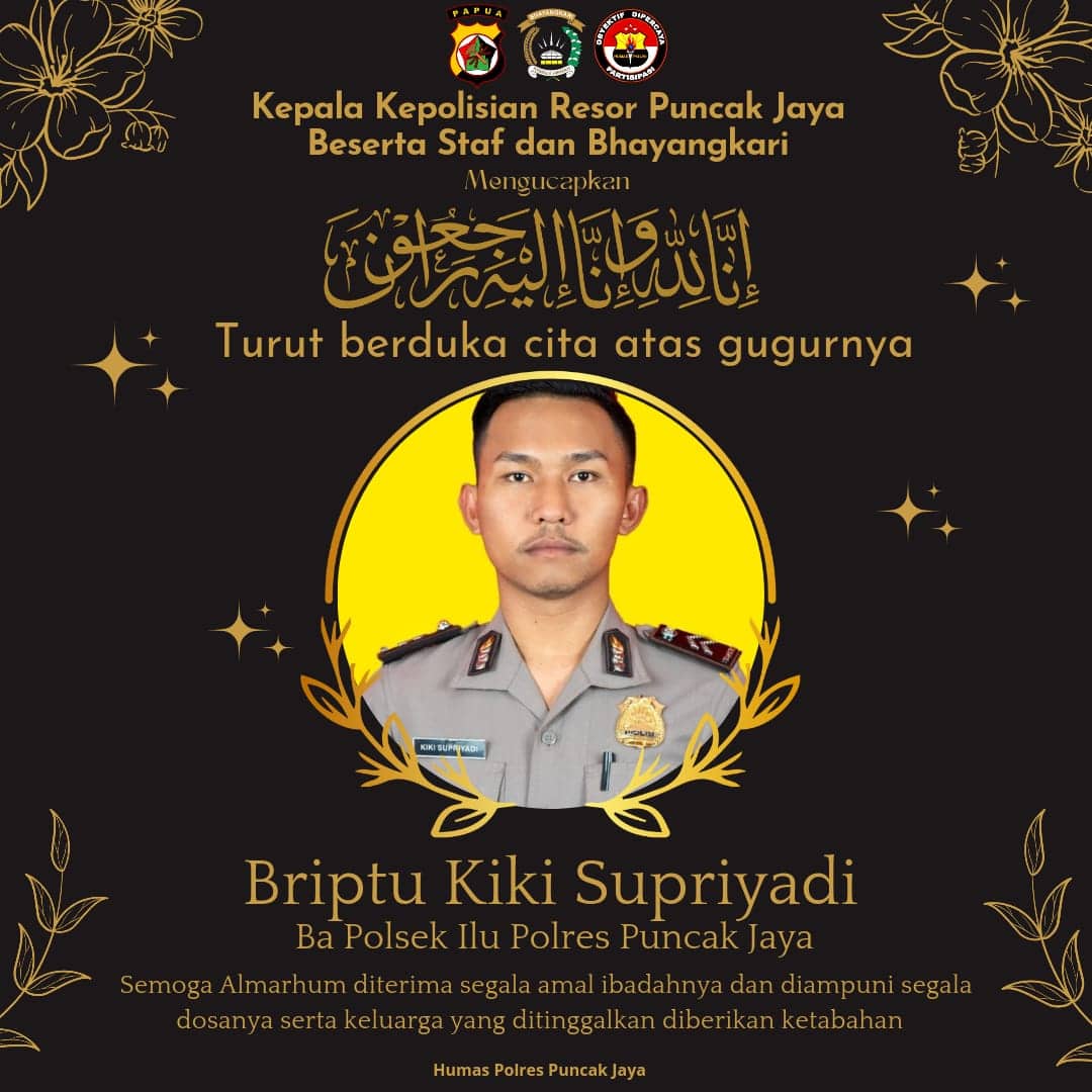 Ilustrasi berita Papua: Briptu Kiki Supriyadi Gugur Ditembak OTK di Puncak Jaya, Tiga Polisi Sempat Dikejar Para Pelaku
