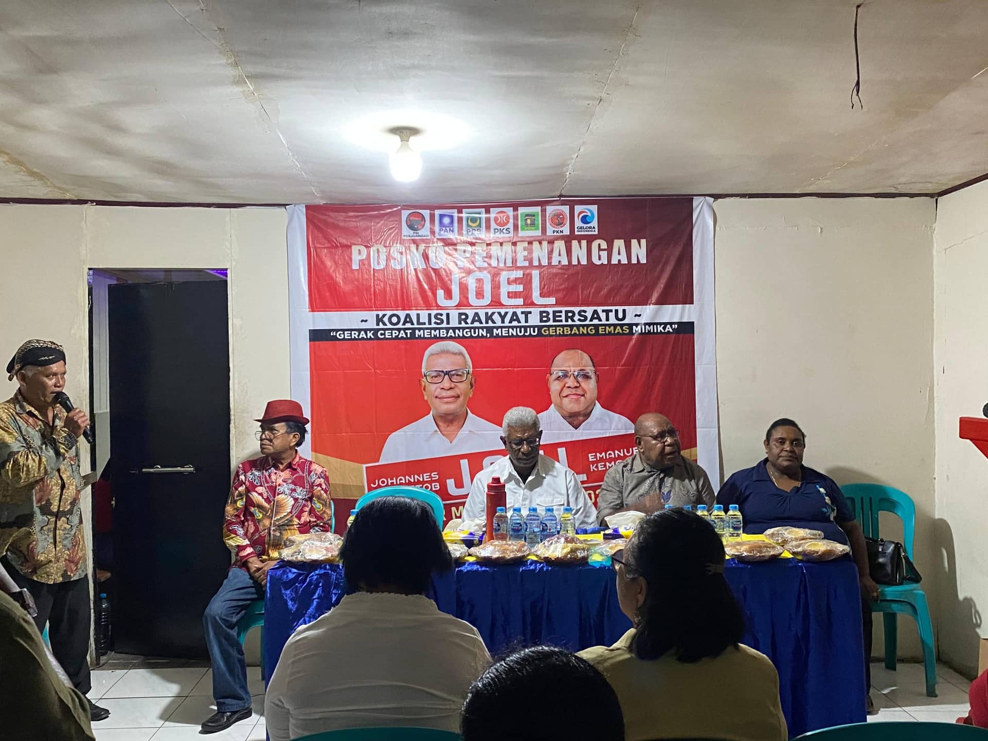 Ilustrasi berita Mimika: Posko Relawan Nusantara SP 2 Diresmikan, Joko Widodo: 'Wong Cilik' Menangkan Johannes Rettob - Emanuel Kemong