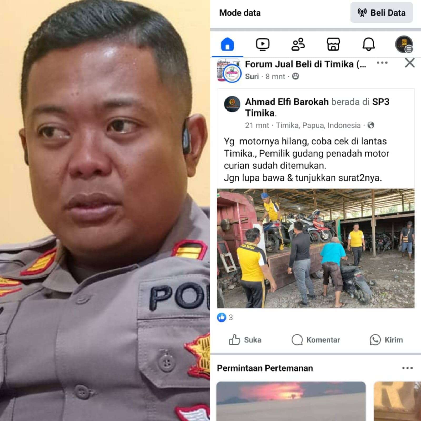 Ilustrasi berita Mimika: Beredar Foto Temuan Motor Penadah Hasil Curian, Ini Keterangan Kasat Lantas Polres Mimika