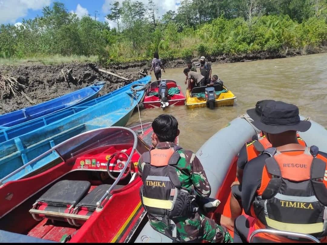 Ilustrasi berita Mimika: Kerahkan 1 RIB 85 PK dan 9 Speed Boat, Hingga Hari ke-4 Korban Hilang di Muara Kali Yamas Belum Ditemukan