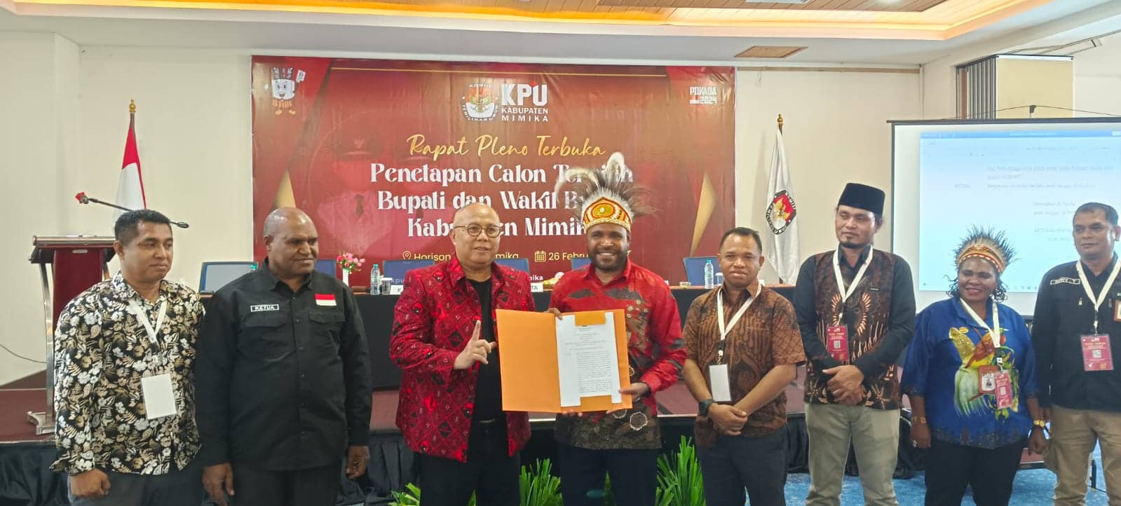 Ilustrasi berita Mimika: Sah, KPU Mimika Tetapkan Pasangan Johannes Rettob dan Emanuel Kemong sebagai Bupati dan Wakil Bupati Terpilih Periode 2025-2030