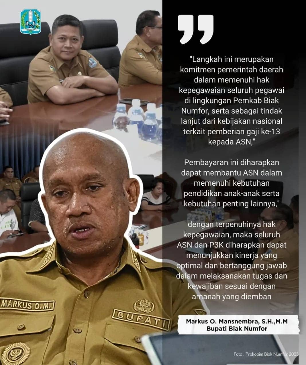 Ilustrasi berita Papua: Alokasikan Rp 25 Miliar, Mulai Hari Ini Pemkab Biak Numfor Bayar Gaji ke-13 ASN, P3K, dan DPRK
