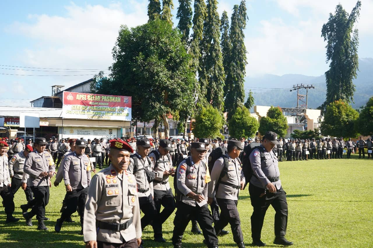 Ilustrasi berita JAYAPURA: Puluhan Personel Brimob Disiagakan di TPS Sangat Rawan Pada PSU Pilkada Gubernur di Kabupaten Jayapura