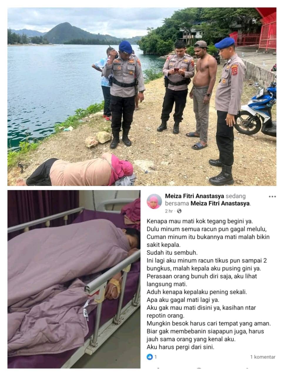 Ilustrasi berita JAYAPURA: Seorang Perempuan Diselamatkan Warga Usai Coba Bunuh Diri, Sempat Curhat di Facebook
