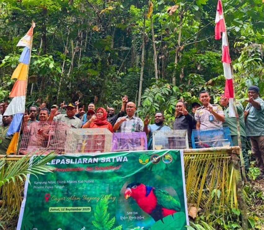 Ilustrasi berita BERITA UTAMA: Selamatkan Satwa Endemik, 11 Kasturi Kepala Hitam Dilepasliarkan di Cagar Alam Tanjung Wiay