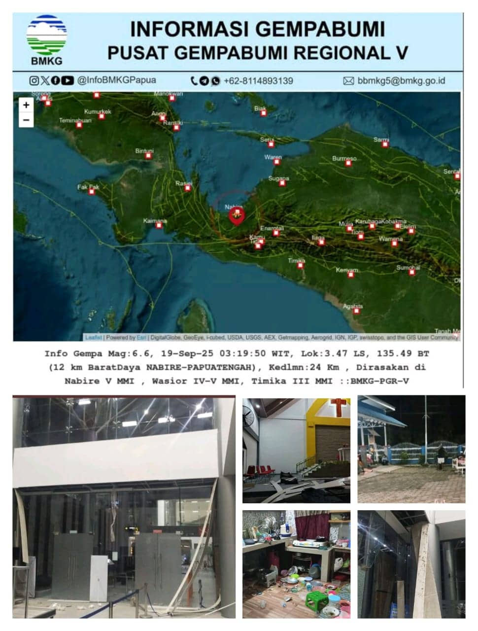 Ilustrasi berita BERITA UTAMA: Bandara Nabire Rusak Akibat Gempa 6,6, Jembatan Siriwini dan Bangunan Gereja Ikut Terdampak