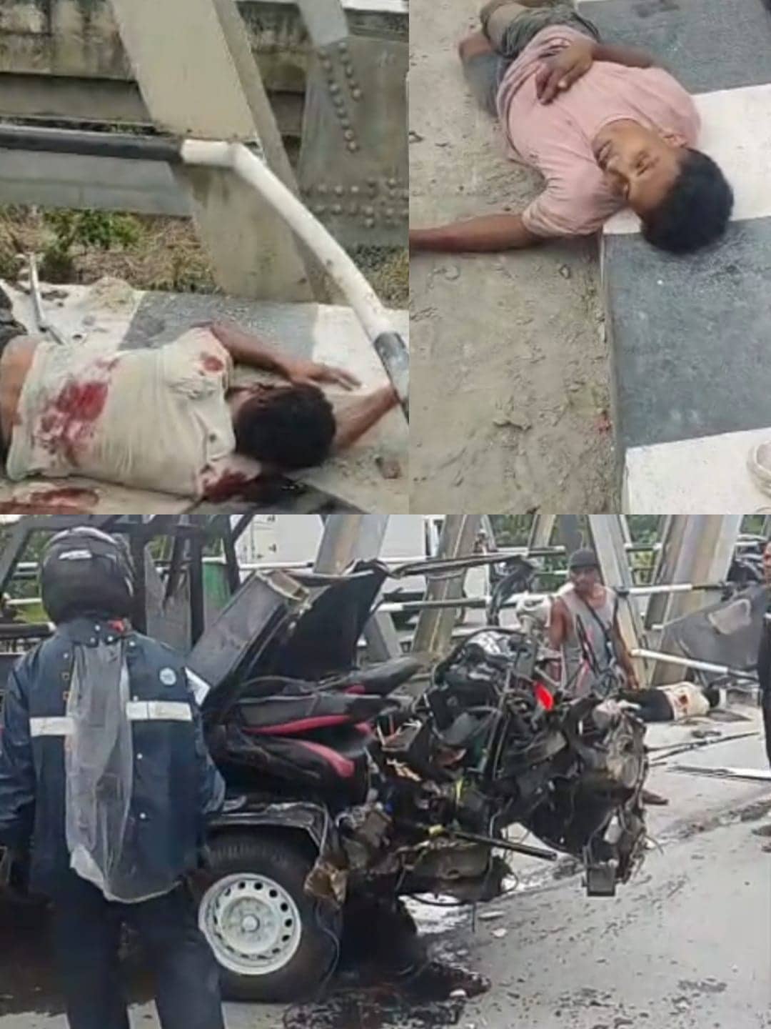 Ilustrasi berita Mimika: Breaking News : Kecelakaan Lalulintas di Jembatan Waker Timika, Dua Orang Tergeletak, Mobil Pickup Hancur