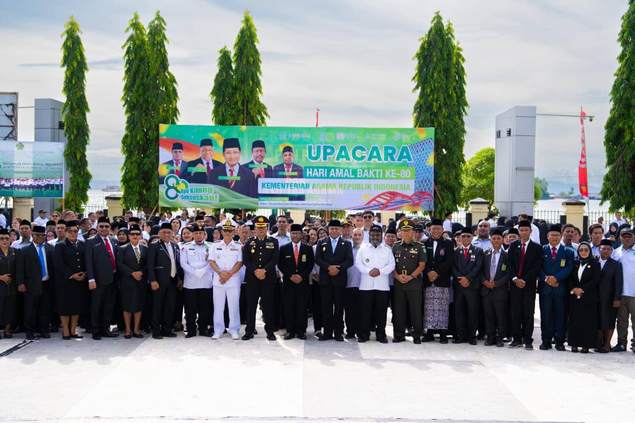 Ilustrasi berita BERITA UTAMA: Pimpin Upacara HAB ke-80 Kemenag RI,Gubernur Papua: Kerukunan Umat Beragama Kunci Indonesia Damai dan Maju