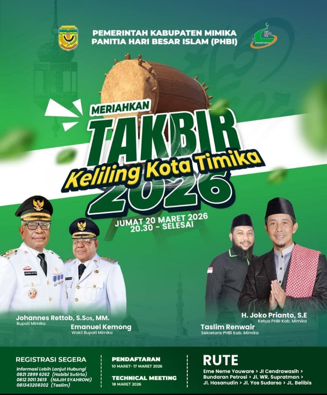 Ilustrasi berita Mimika: Meriahkan Malam Idul Fitri 1447 H, PHBI Mimika Gelar Takbir Keliling pada 20 Maret 2026