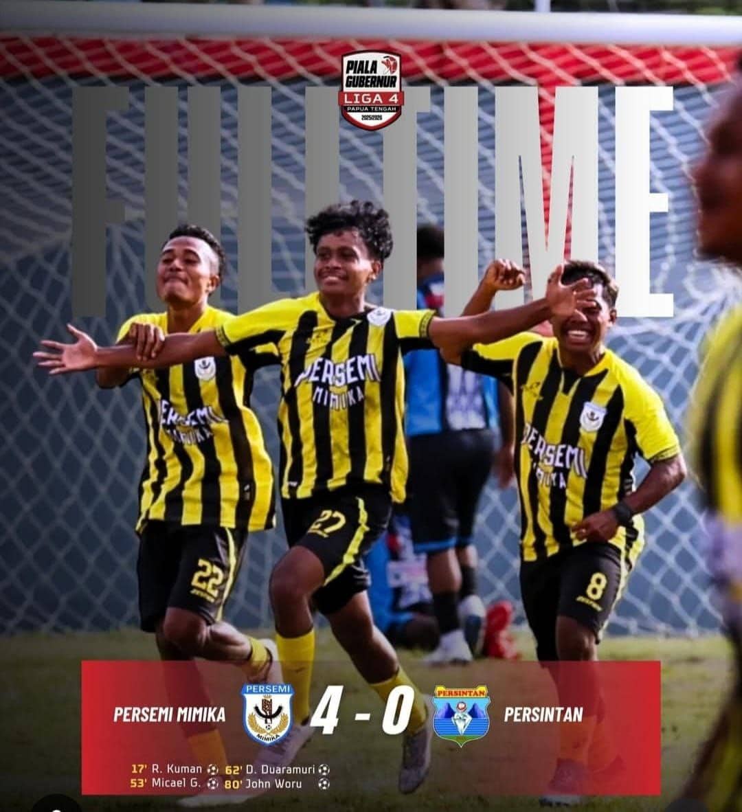 Ilustrasi berita Mimika: Persemi Mimika Puncaki Klasemen Grup A, Disaksikan Bupati Rettob Anak Asuh Eduard Ivakdalam Bantai Persintan 4-0