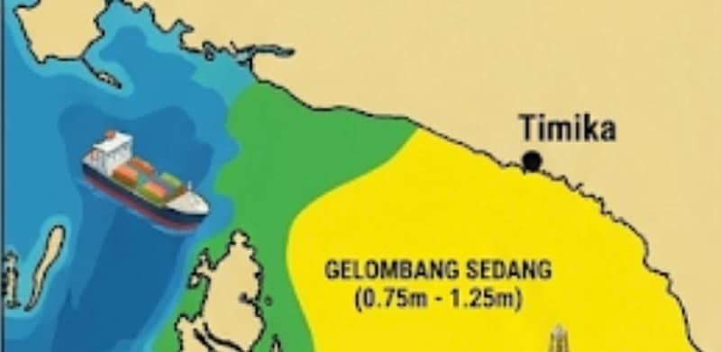 Ilustrasi berita Mimika: BMKG Prediksi Gelombang Perairan Timika Capai 1,5 Meter, Cuaca Didominasi Hujan Ringan