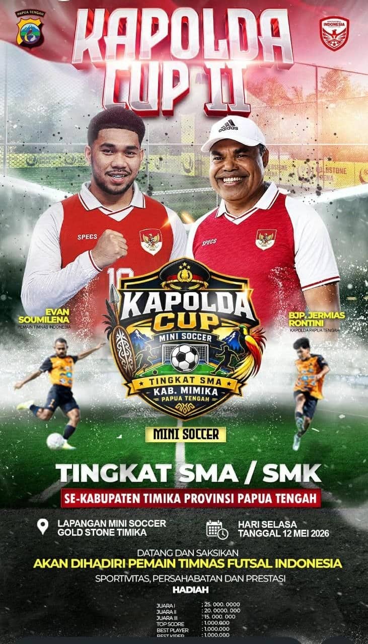 Ilustrasi berita Mimika: 32 Tim Ramaikan Kapolda Cup II Mini Soccer di Mimika, Pemain Timnas Futsal Evan Soumilena Dipastikan Hadir