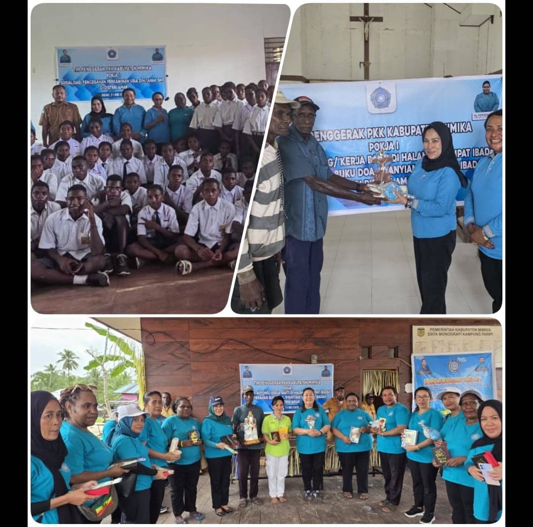 Ilustrasi berita Mimika: Cegah Kawin Usia Dini, Pokja I TP PKK Mimika Kunjungi SMPN 1 Amar dan Serahkan Bantuan Keagamaan di Dua Stasi