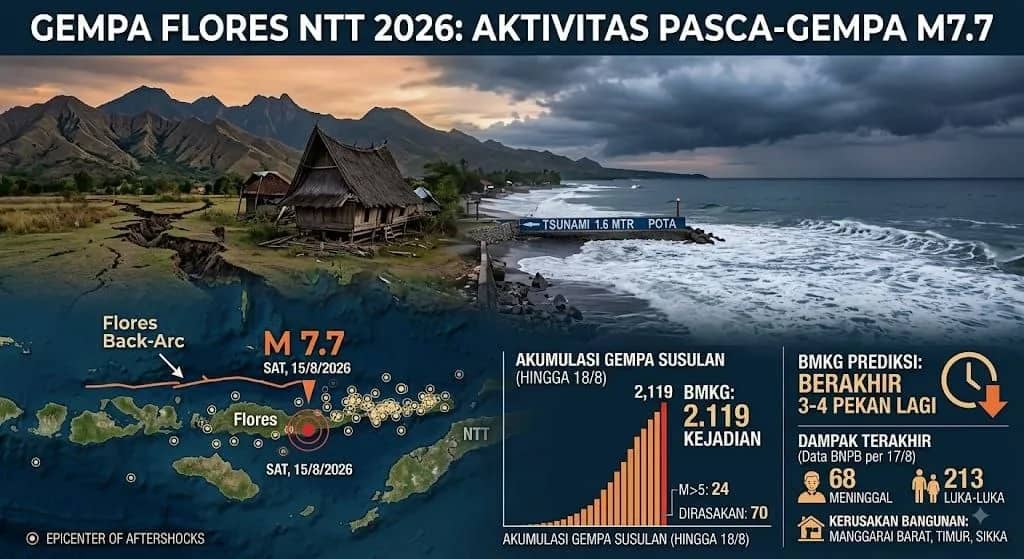 Aktivitas gempa susulan di NTT