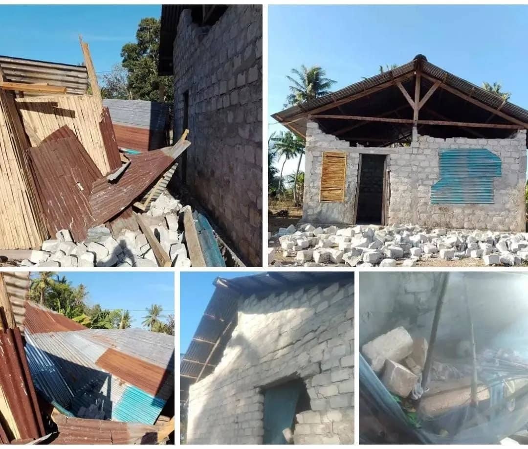 Foto kerusakan rumah akibat Gempa bumi magnitudo 6,1 mengguncang Sumba Barat Daya, Minggu (4/10/2026) pagi.