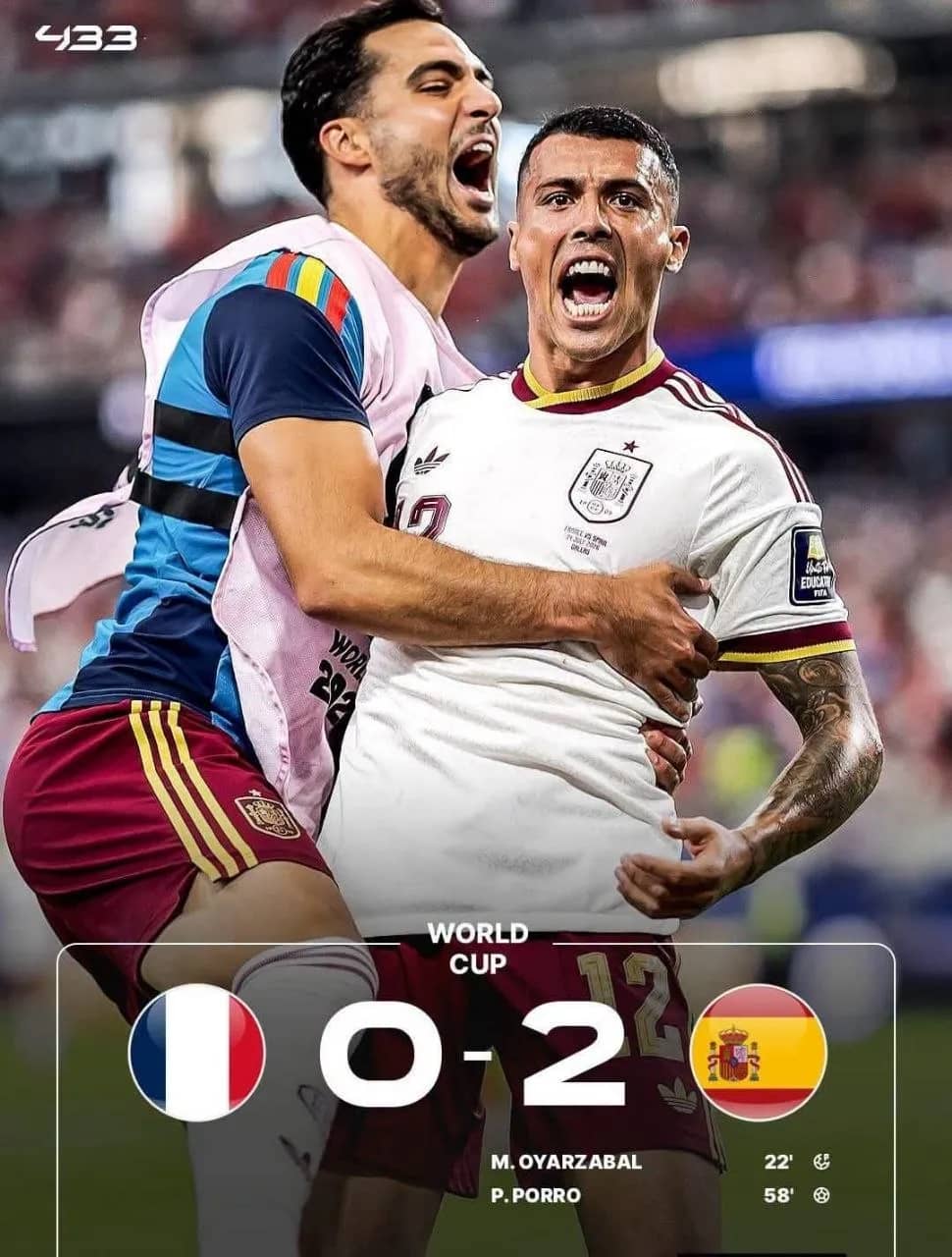 Kemenangan Spanyol VS Prancis