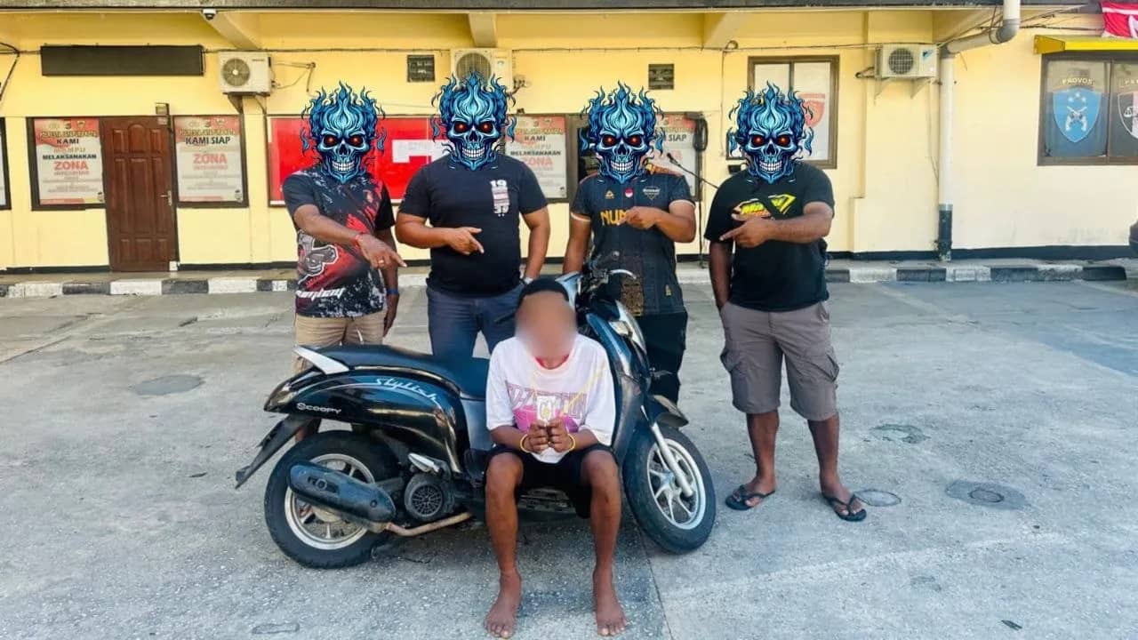 Pelaku dan barang bukti yang diamankan