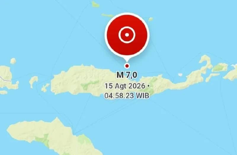 Pusat gempa Nagekeo, Flores, NTT