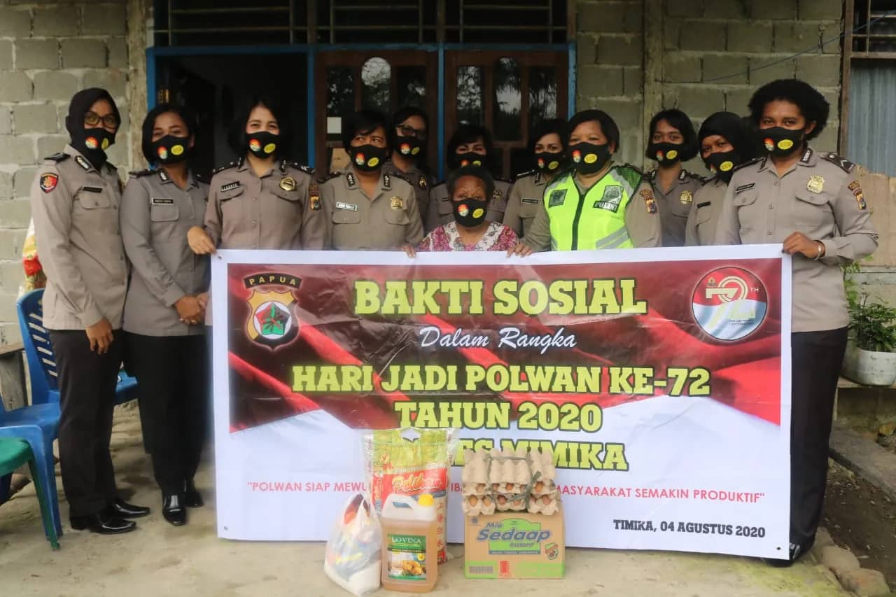 Polwan Polres Mimika