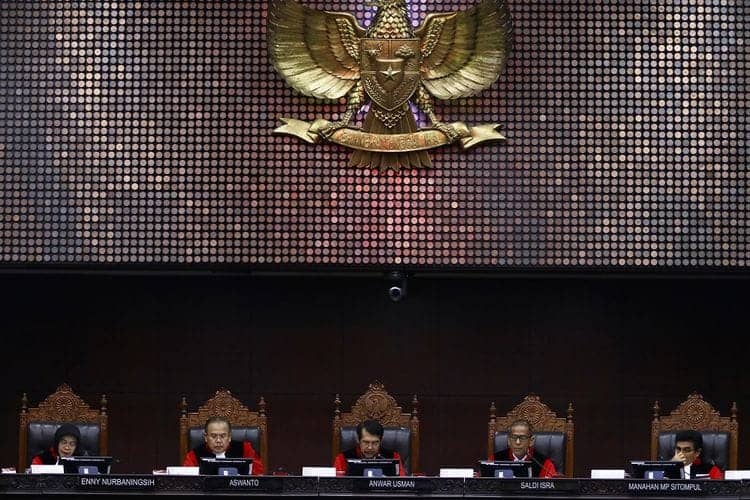 Sidang di Mahkamah Konstitusi, Selasa (23/3)