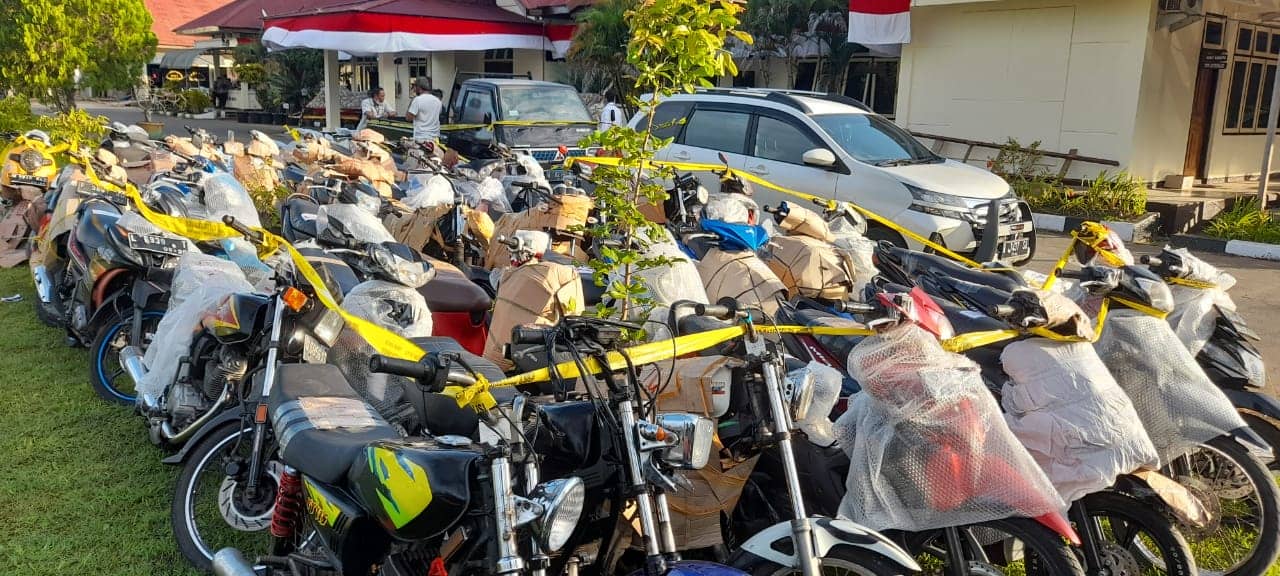 Puluhan kendaraan diduga bodong diamankan