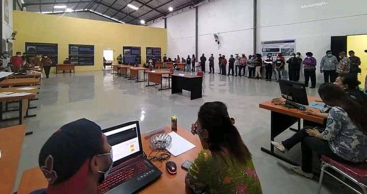Kegiatan simulasi lomba Pesparawi XIII Setanah Papua.