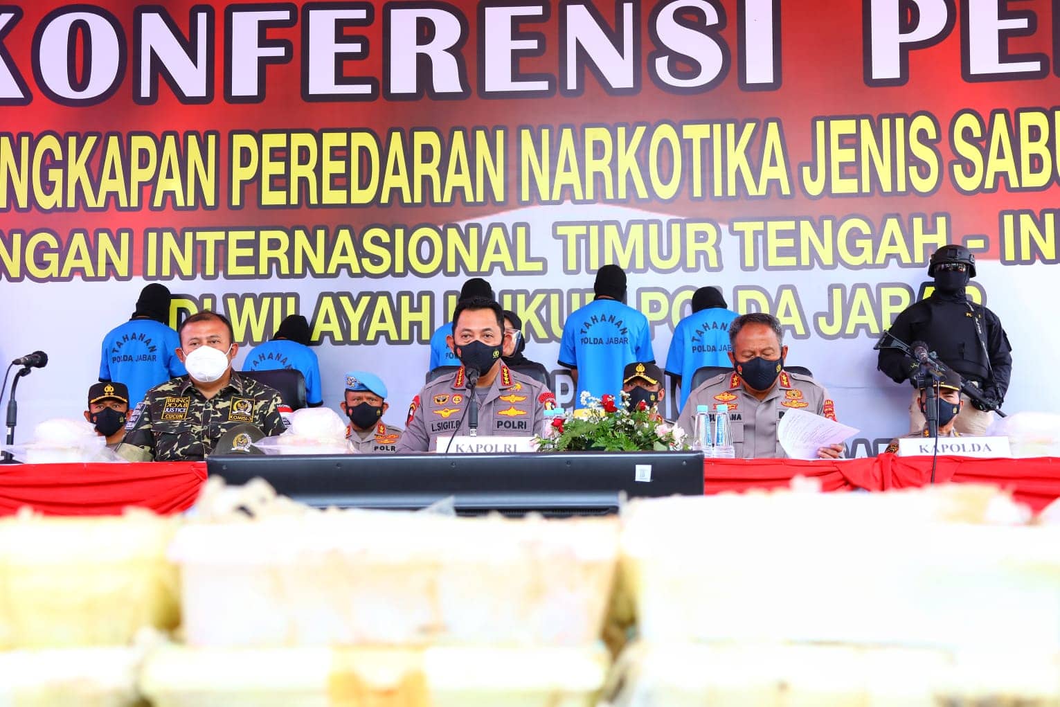 Tersangka pemasok sabu yang ditangkap polisi.