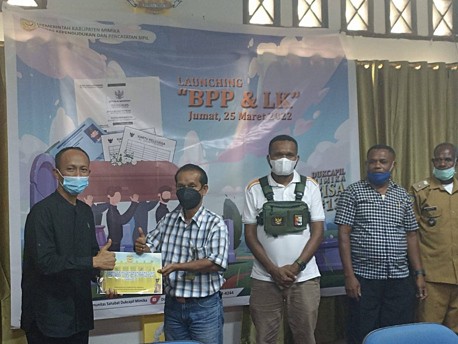Disdukcapil Mimika launching BPP-LK