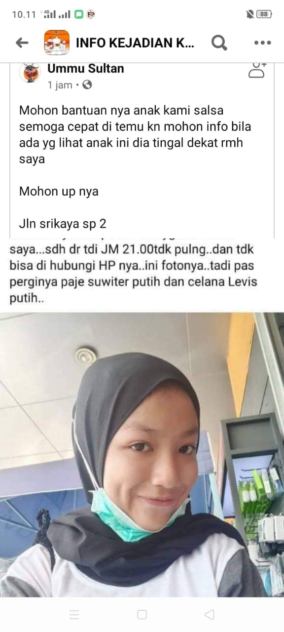 Ilustrasi berita MIMIKA: ABG Cantik, Menghilang dari Rumah, Orang Tuanya Bingung Mencari